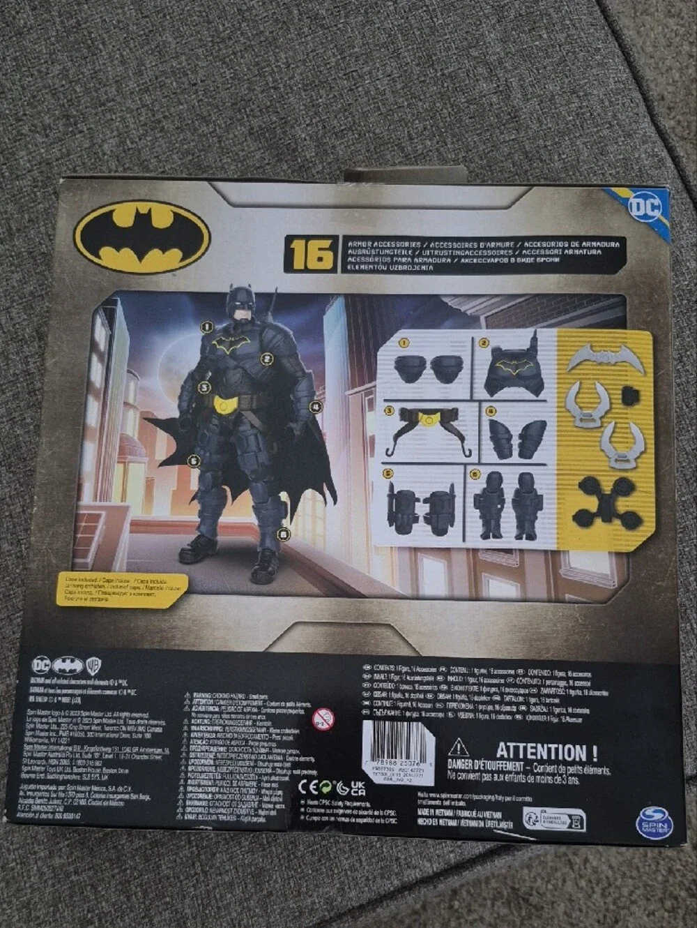 DC Batman Adventures Action Figure with Black and Gold Armor